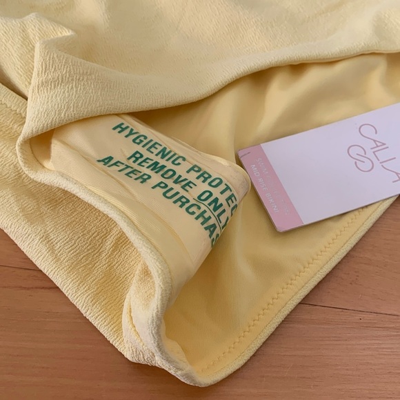 Calia by Carrie Underwood yellow XL swim bottoms mid rise moderate coverage NWT - Picture 2 of 7